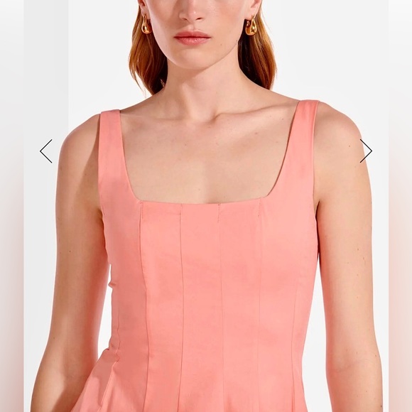 NWT Staud Wells Maxi Dress Grapefruit - Picture 6 of 16